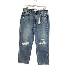 Dear John Anthropology Jodi Straight High Rise Distressed Jeans size 30